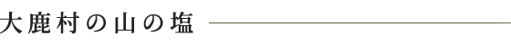 大鹿村の山の塩