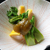 たらの芽とたけのこ木の芽みそ